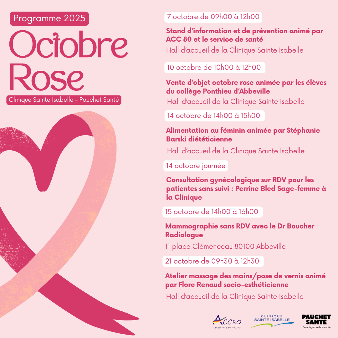 Octobre Rose - Clinique Sainte Isabelle