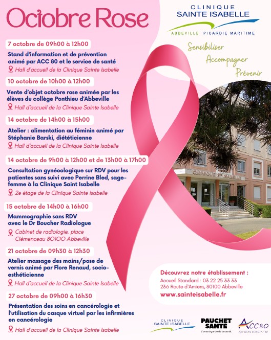 Octobre Rose - Clinique Sainte Isabelle