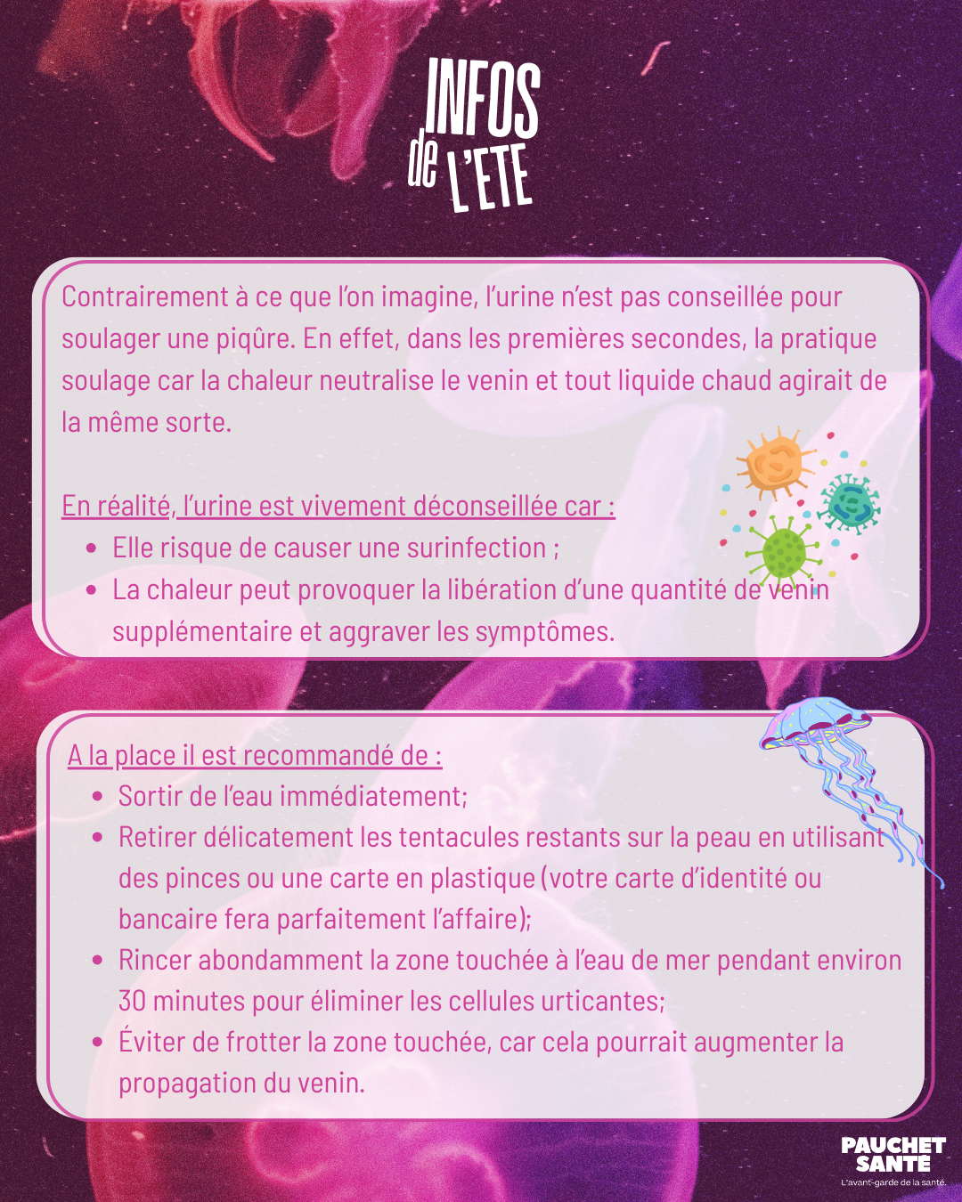 Conseil - Piqûre méduse
